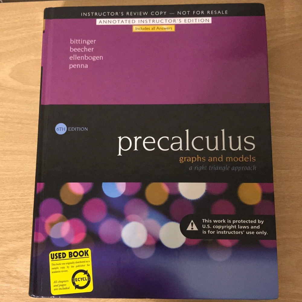 Precalculus graphs and models 6th edition